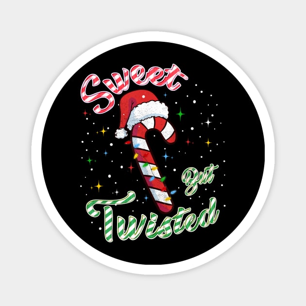 Sweet but Twisted Candy Cane Christmas Magnet by HannessyRin